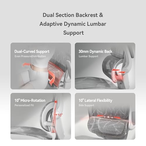 Ergonomic Office Chair with Flip-up Armrests and Lumbar Support K7
