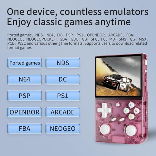 Retro Handheld Game Console 64G 4371 Games 3.5-Inch IPS Screen A7