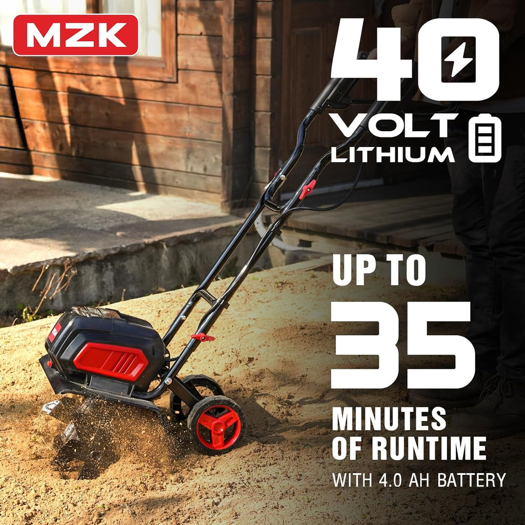 40V 12-inch Cordless Garden Tiller, Battery Powered Cultivator q7