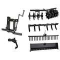MOTOALLIANCE® Impact Implements New Soil Kit for ATV, UTV & Tractors - includes Patented Hydraulic 1-Point Lift, Cultivator, Disc Plow, & Middle Buster.