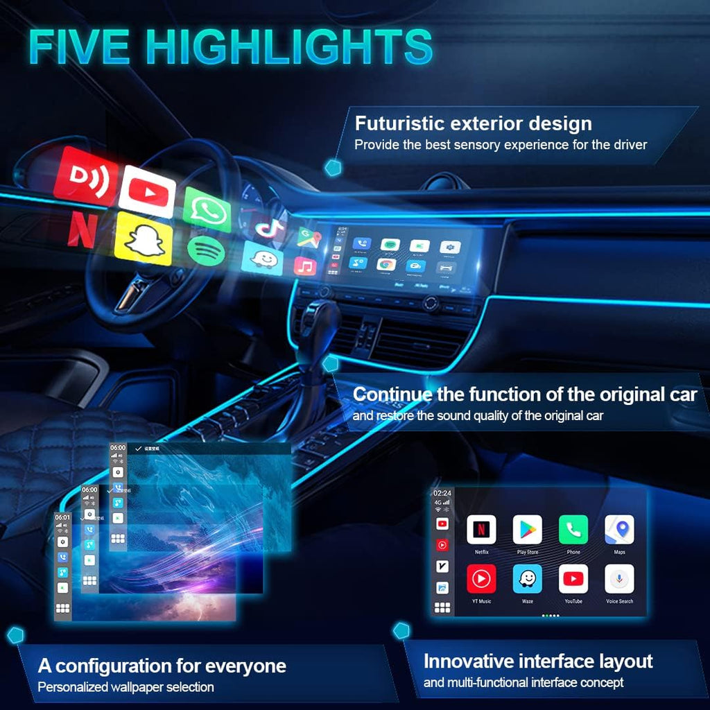 Wireless CarPlay & Android Auto Car Adapter for 2015-2022 Cars a7