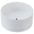 MyGift Cylindrical White Ceramic 7 Inch Plant Pot with Drainage Hole and Removable Tray, Indoor Outdoor Small Succulent Planter