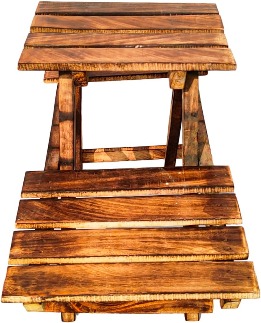 Wood Plant Stand Foldable 3 Tier Indoor Outdoor A7