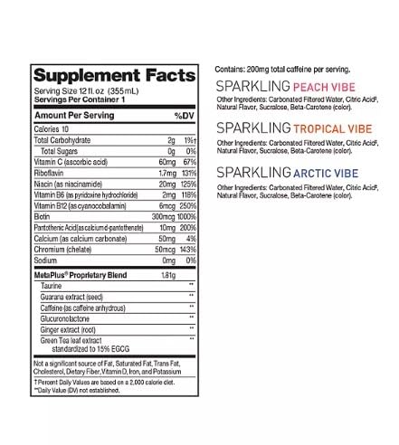 Sparkling Energy Drink 12 Pack Variety Sampler A7k