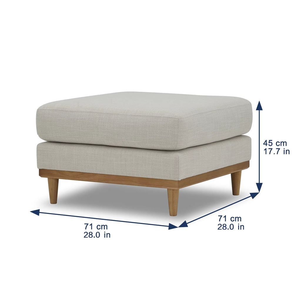 Wood Frame Ottoman Light Honey Finish 7k