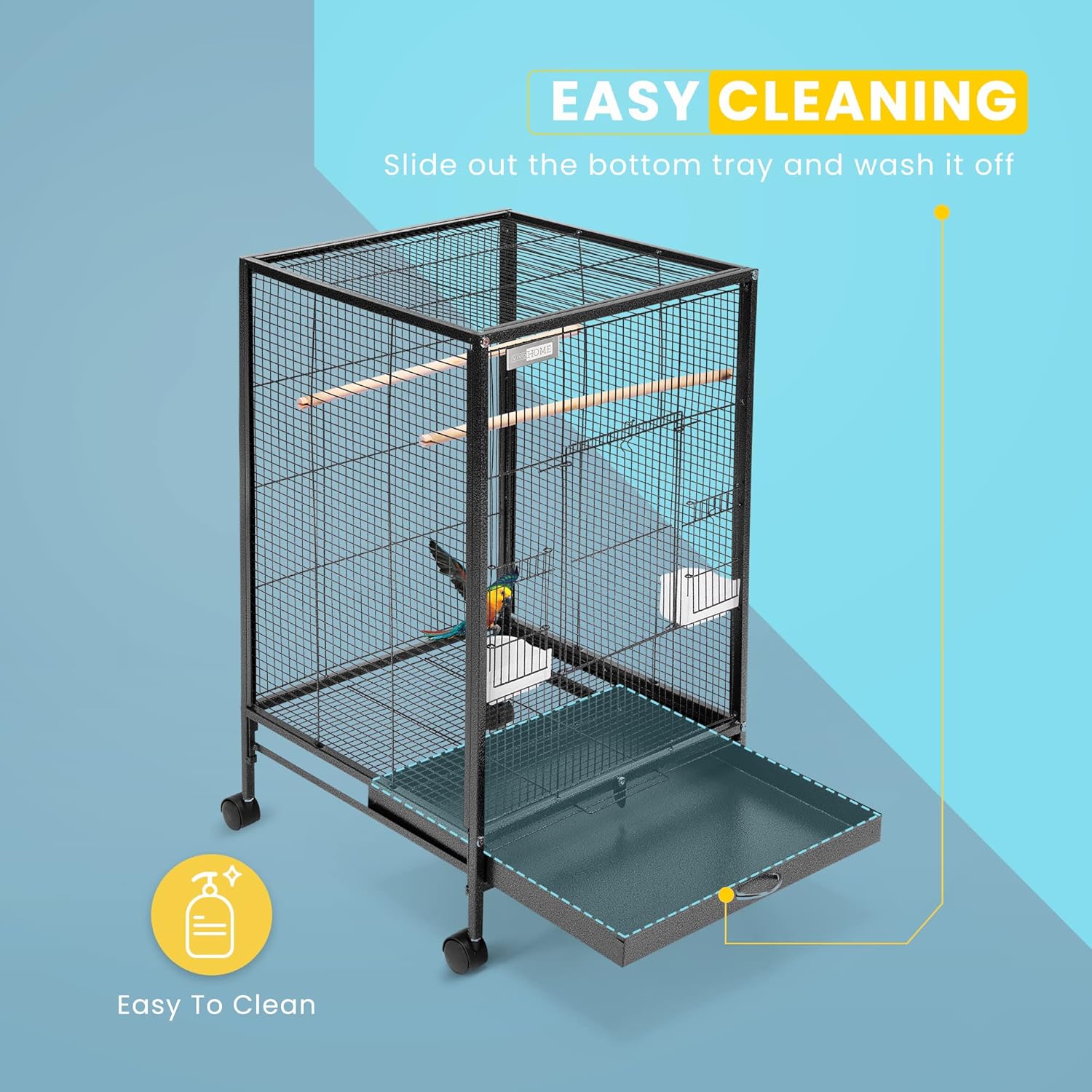 Outdoor Garden Bird Bath Solar Fountain with Wrought Iron Stand 7k