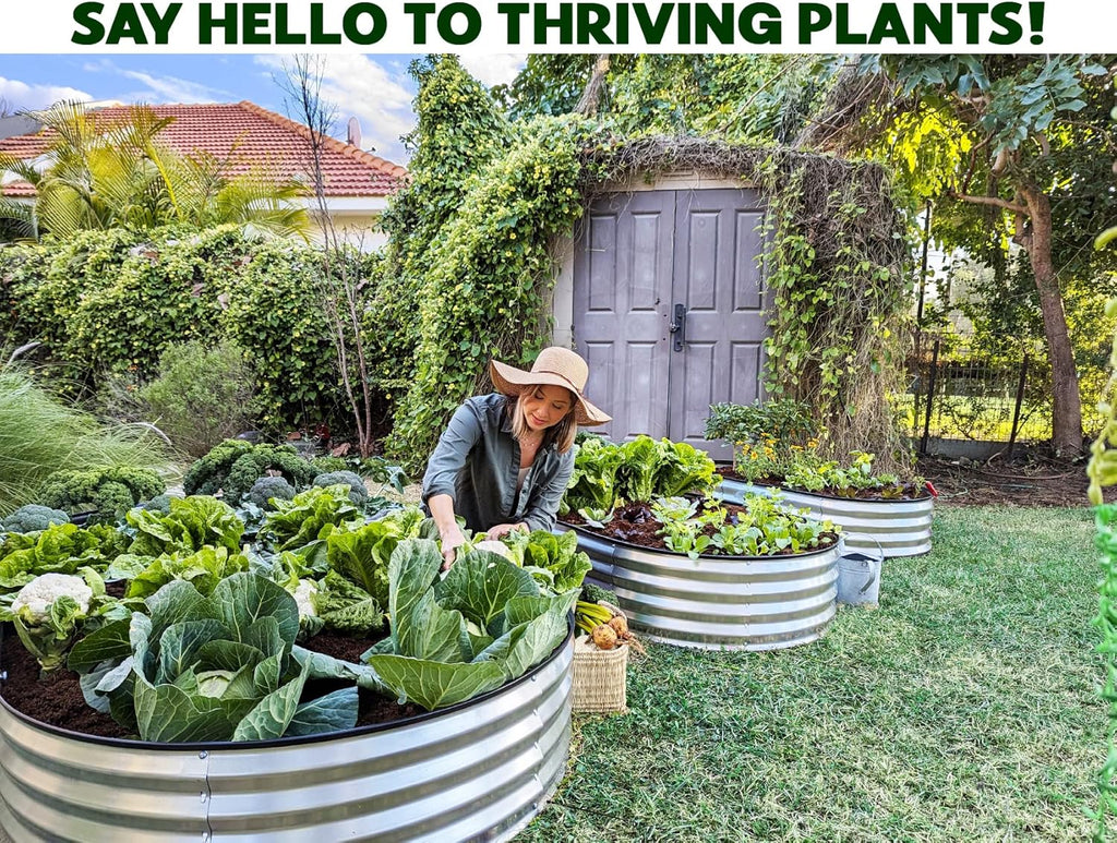 Galvanized Metal Raised Garden Bed for Outdoor Vegetables 7k
