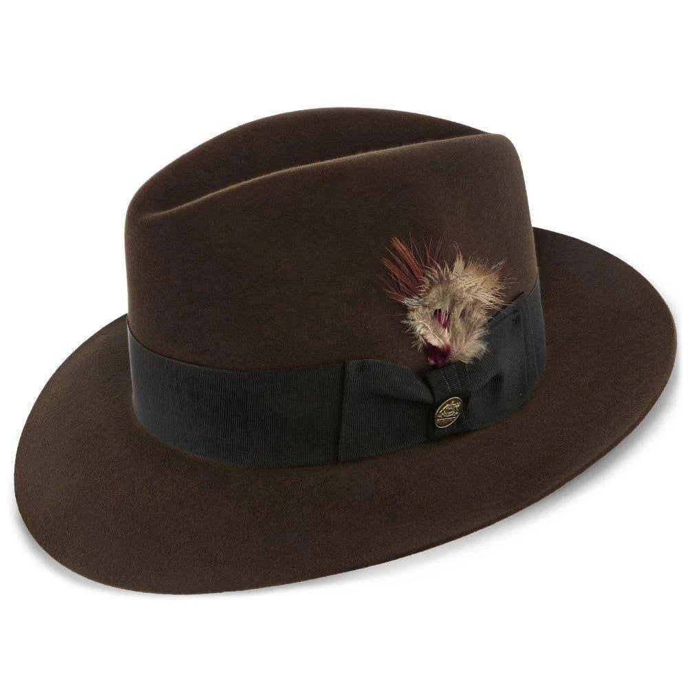 Beaver Fur Felt Fedora Hat 7 1/4 K9