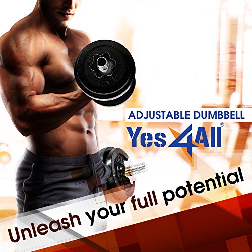 Adjustable Dumbbell Set with Weight Plates 4x