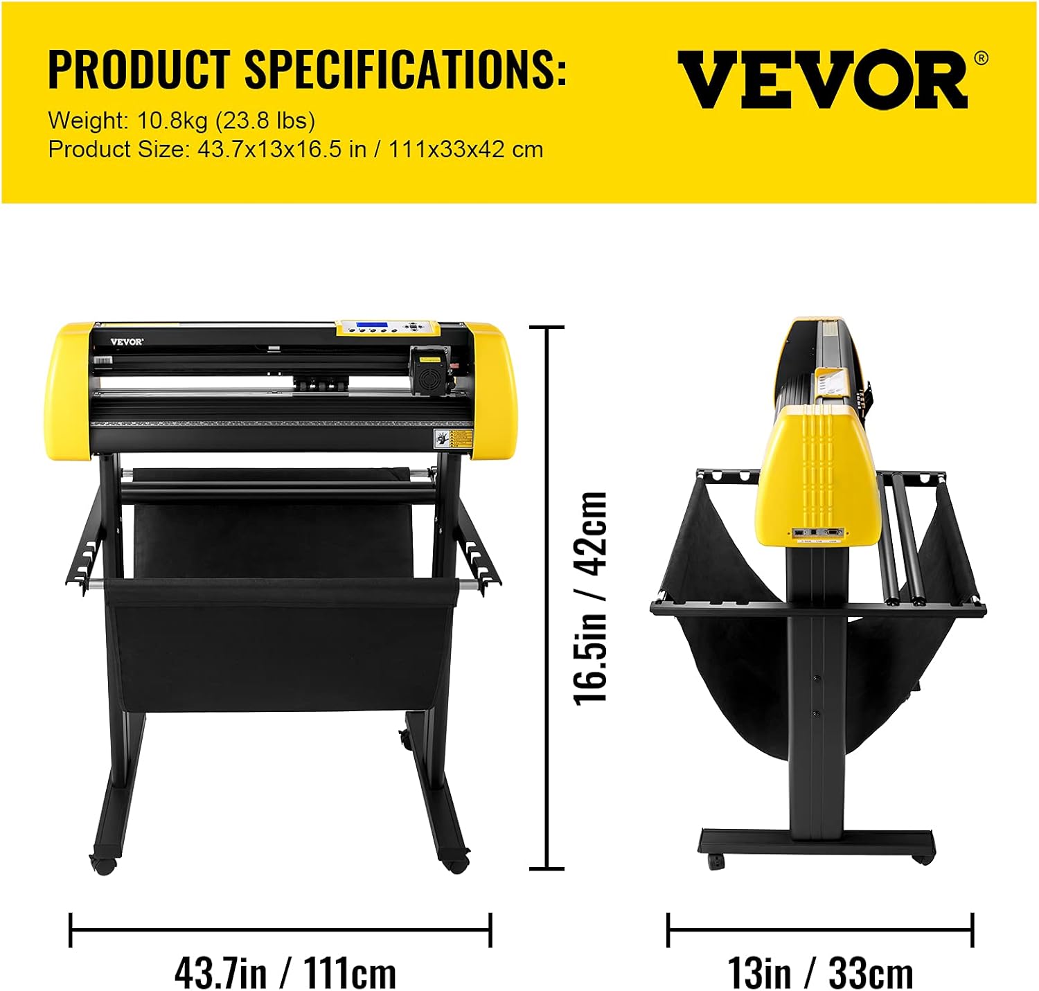 Vinyl Cutter Machine 34in Paper Feed Cutting Plotter with Stand A7