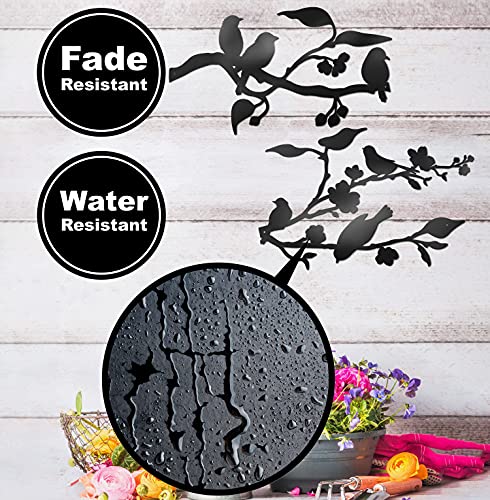 Metal Birds Wall Art Decor Outdoor 24x10 K7
