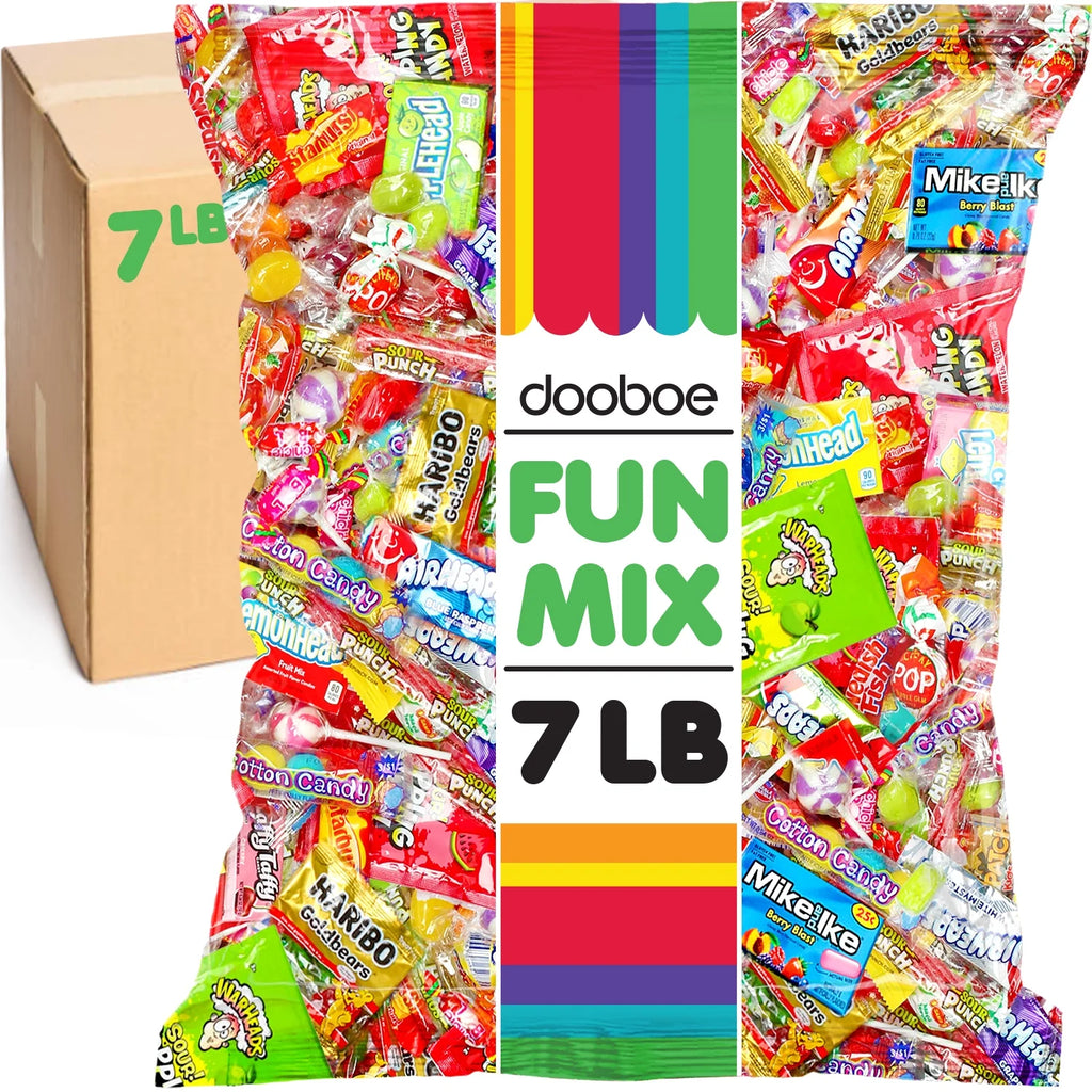 Assorted Candy Bulk - 7 Pounds - Variety Pack of Candies - Pinata Variety Fun Mix - Super Party Mix - Event Candies - Individually Wrapped - Parade Mixed Candy - Radiant Selections