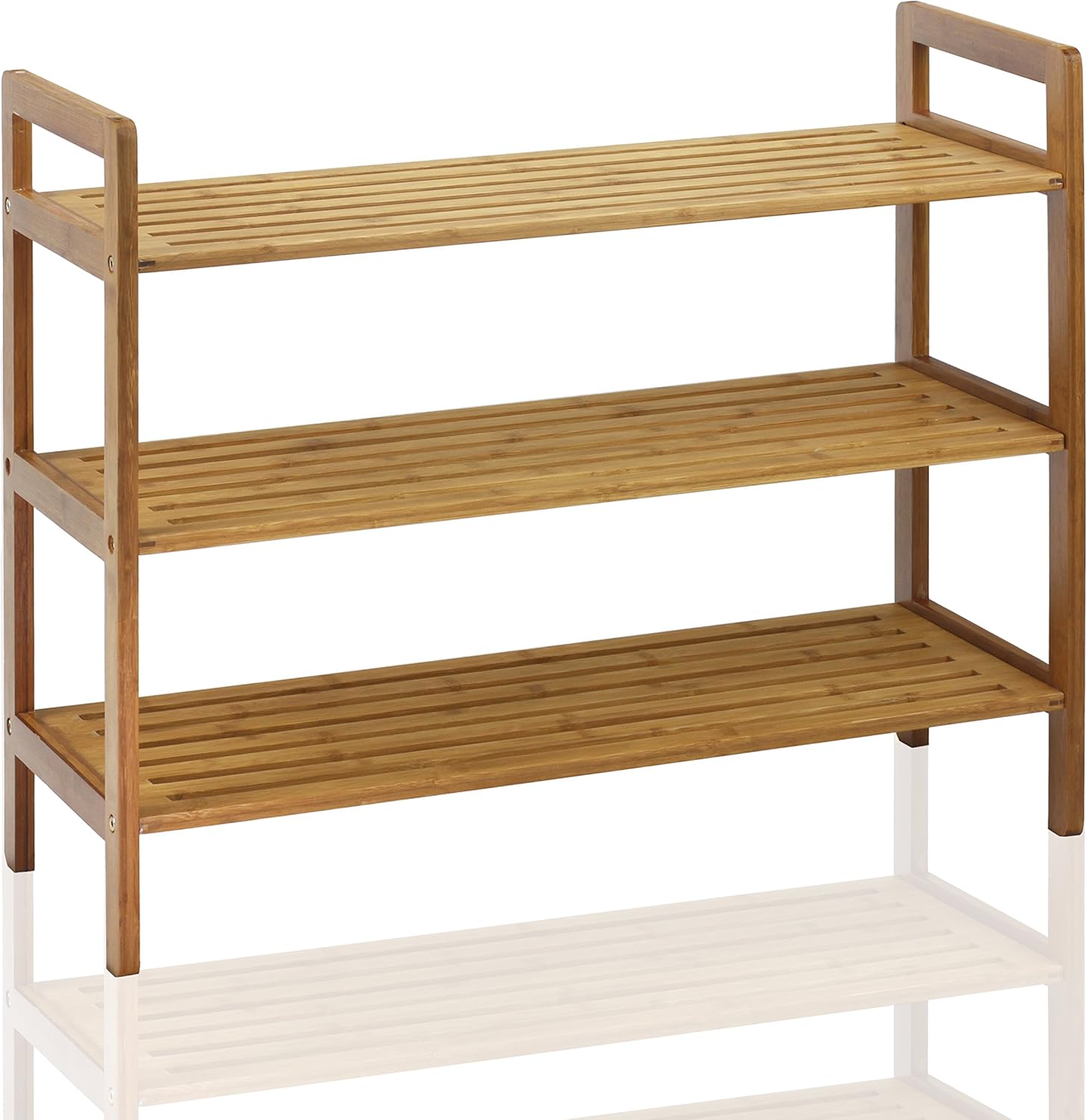 Bamboo Shoe Rack 3-Tier Natural k7
