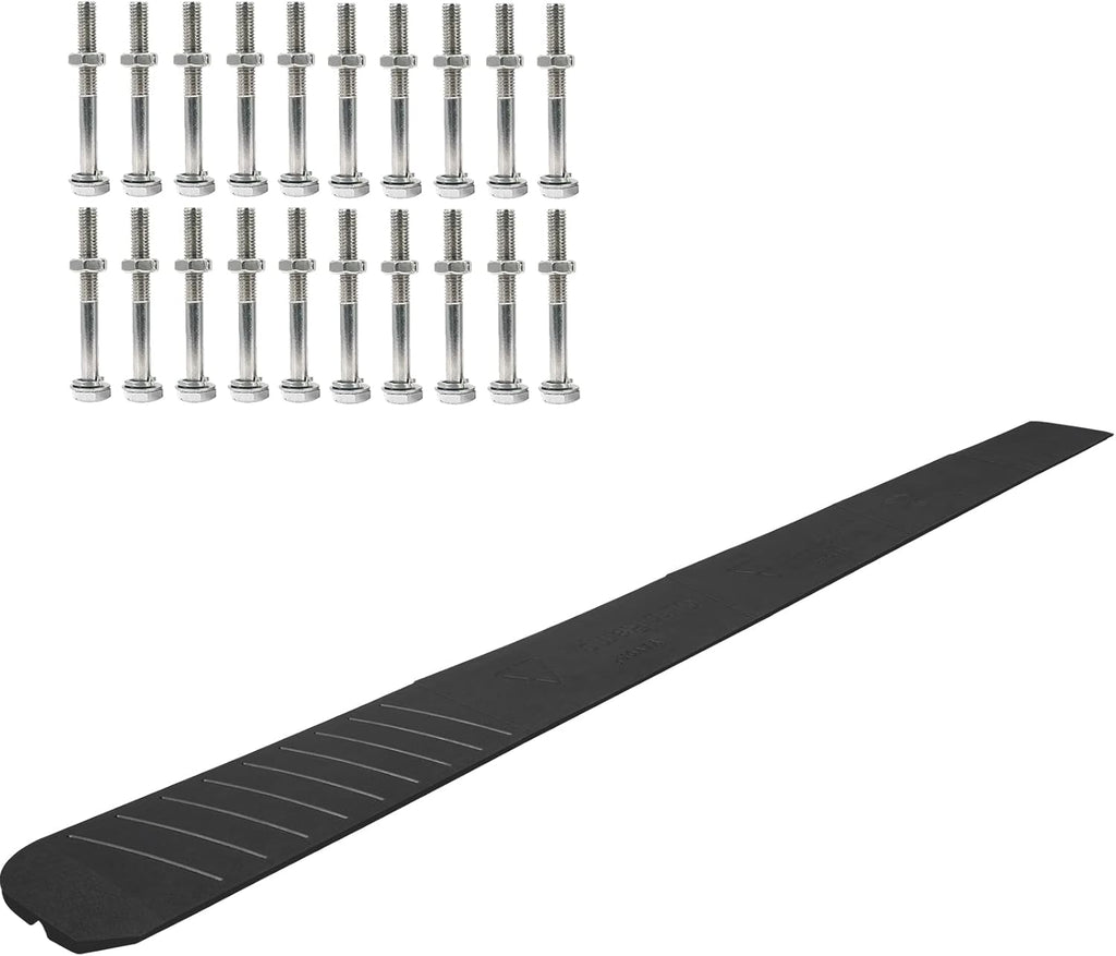 VEVOR Curb Ramp, 5 Pack Rubber Driveway Ramps, Heavy Duty 32000 lbs Weight Capacity Threshold Ramp, 2.6 inch High Curbside Bridge Ramps for Loading Dock Garage Sidewalk, Expandable Full Ramp Set