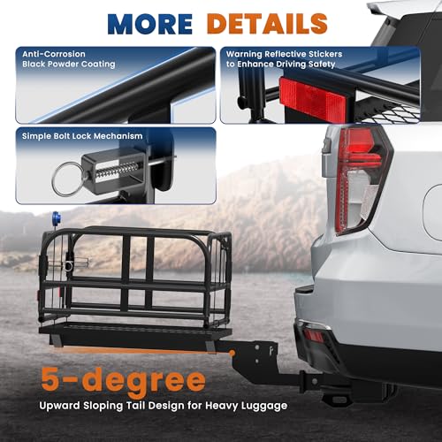 Folding Hitch Mount Cargo Carrier 2" Receiver 60x24x14 A7