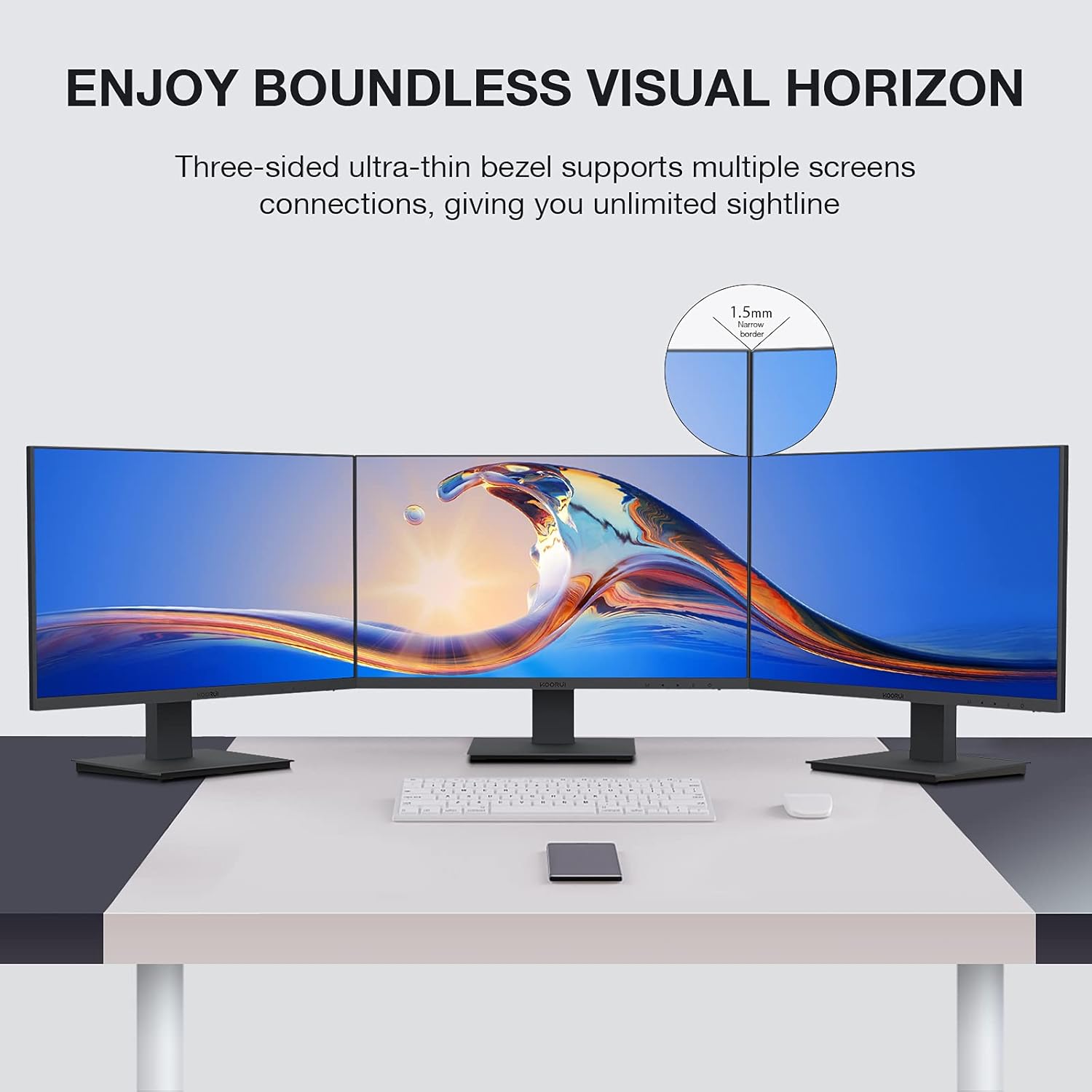 24 inch IPS FHD Monitor 75Hz HDMI VGA Black a7