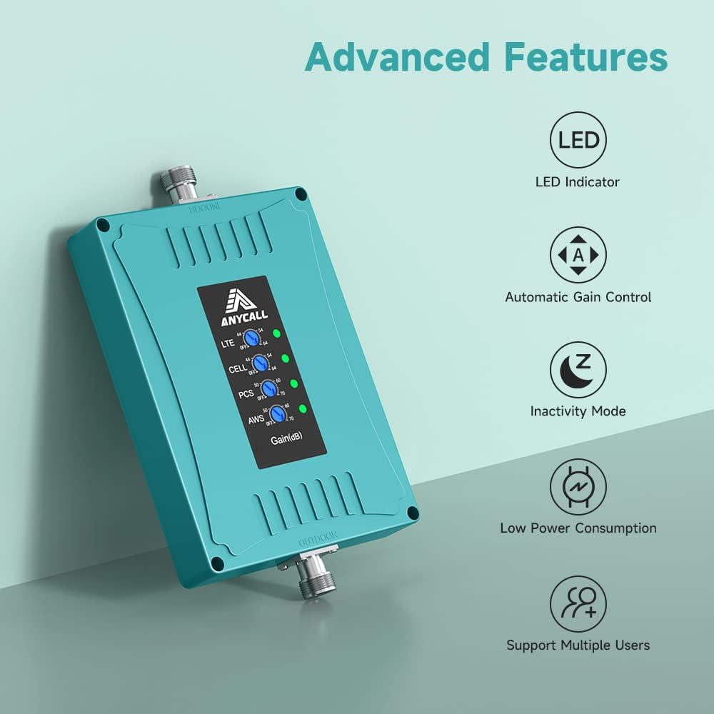 Cell Phone Signal Booster for Home Office 4G LTE 5G 4500 sq ft A7