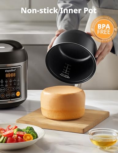 Compact Rice Cooker 6-in-1 Stainless Steel Multi Cooker 2QT A7