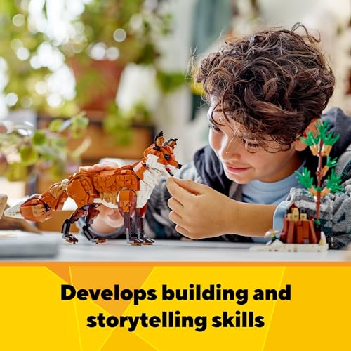 Forest Animals Red Fox Building Toy 3in1 Ages 9+ K7p