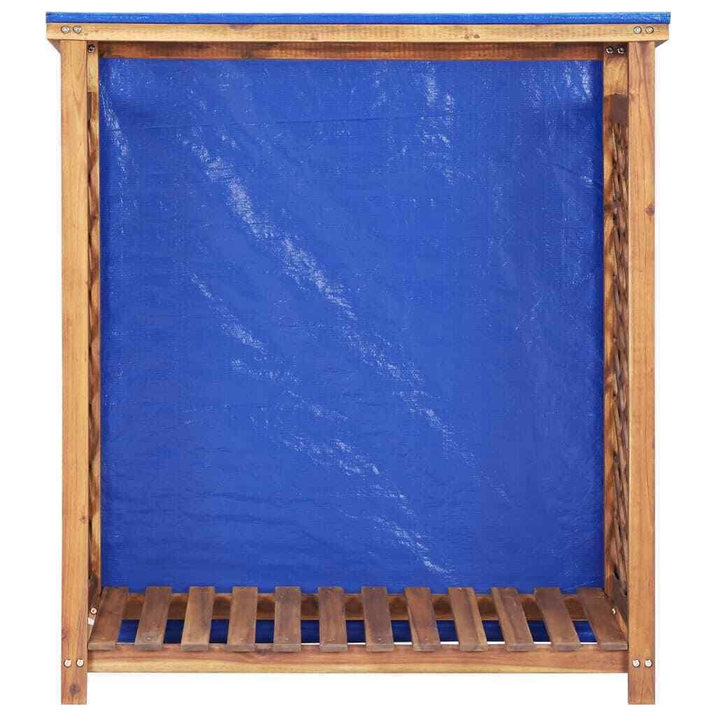 Firewood Storage Shed Solid Acacia Wood 7k