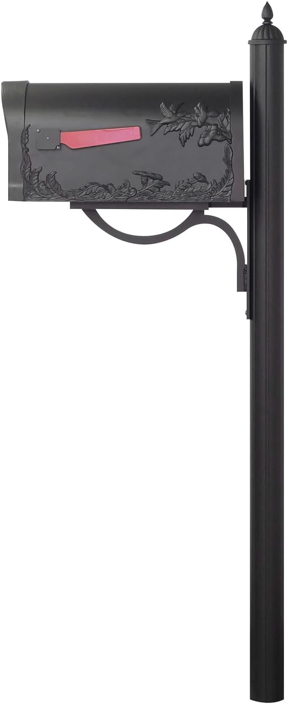 Hummingbird Curbside Mailbox with Locking Insert and Post k7m