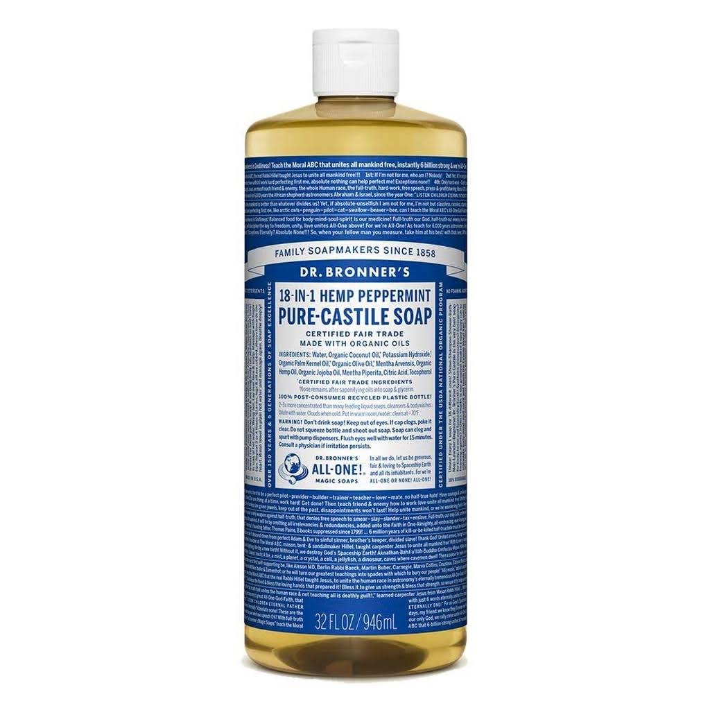 Dr. Bronner&s Pure-Castile Liquid Soap - Peppermint 32oz.