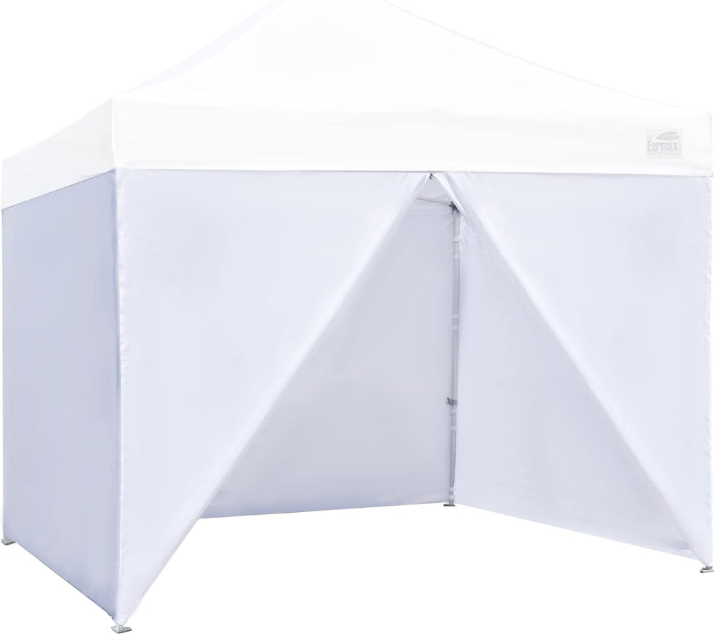 Eurmax USA Full Zippered Walls for 10 x 10 Easy Pop Up Canopy Tent,3 Removable Enclosure sidewalls & 1 Middle Door Wall,4 Walls ONLY(White)
