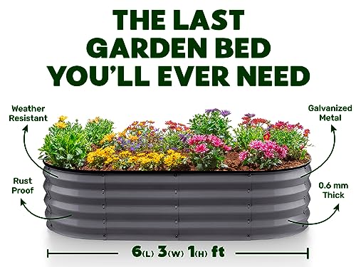 Galvanized Raised Garden Bed 6x3ft Metal Planter Box f7