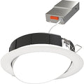 Juno WF6 ADJ SWW5 90CRI MW M6 Wafer-Thin LED Downlight, Adjustable Trim, Switchable CCT 2700K, 3000K, 3500K, 4000K, and 5000K, 90+ CRI, Matte White, 6-Inch