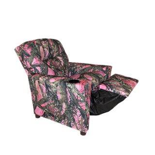 Child Recliner with Cup Holder Camouflage Pink k7