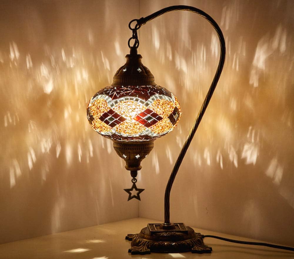 Mosaic Gooseneck Table Lamp Multicolor2 a7
