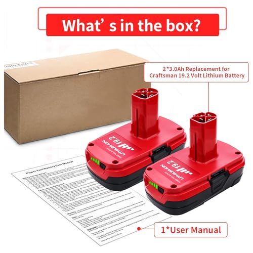2Pack 19.2V 3.0Ah Lithium Replacement Battery k7