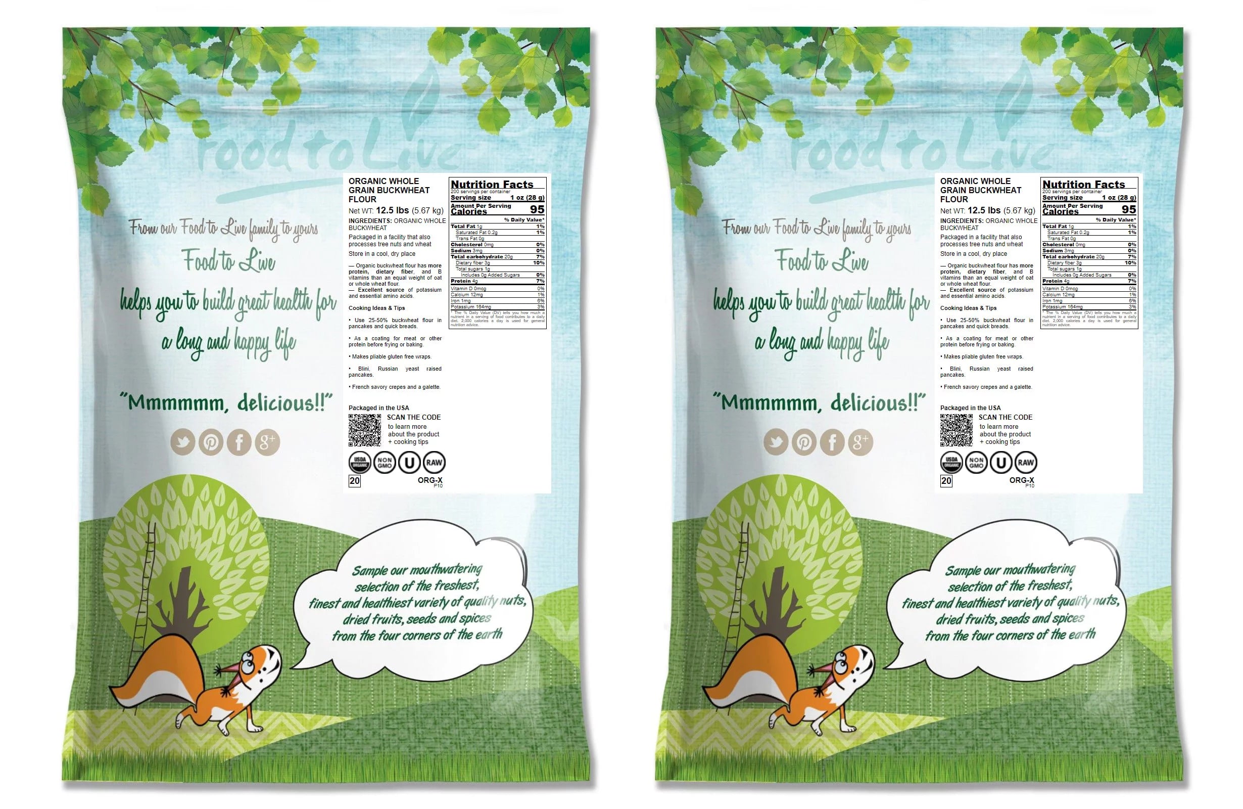 Organic Buckwheat Flour 25 lb a7