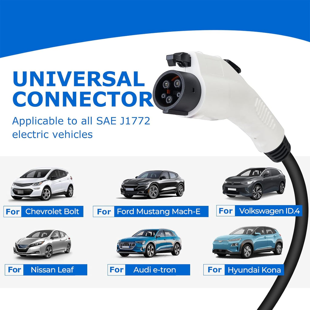 EV Charger 110V-240V 16Amp 25ft Cable Portable EVSE k7