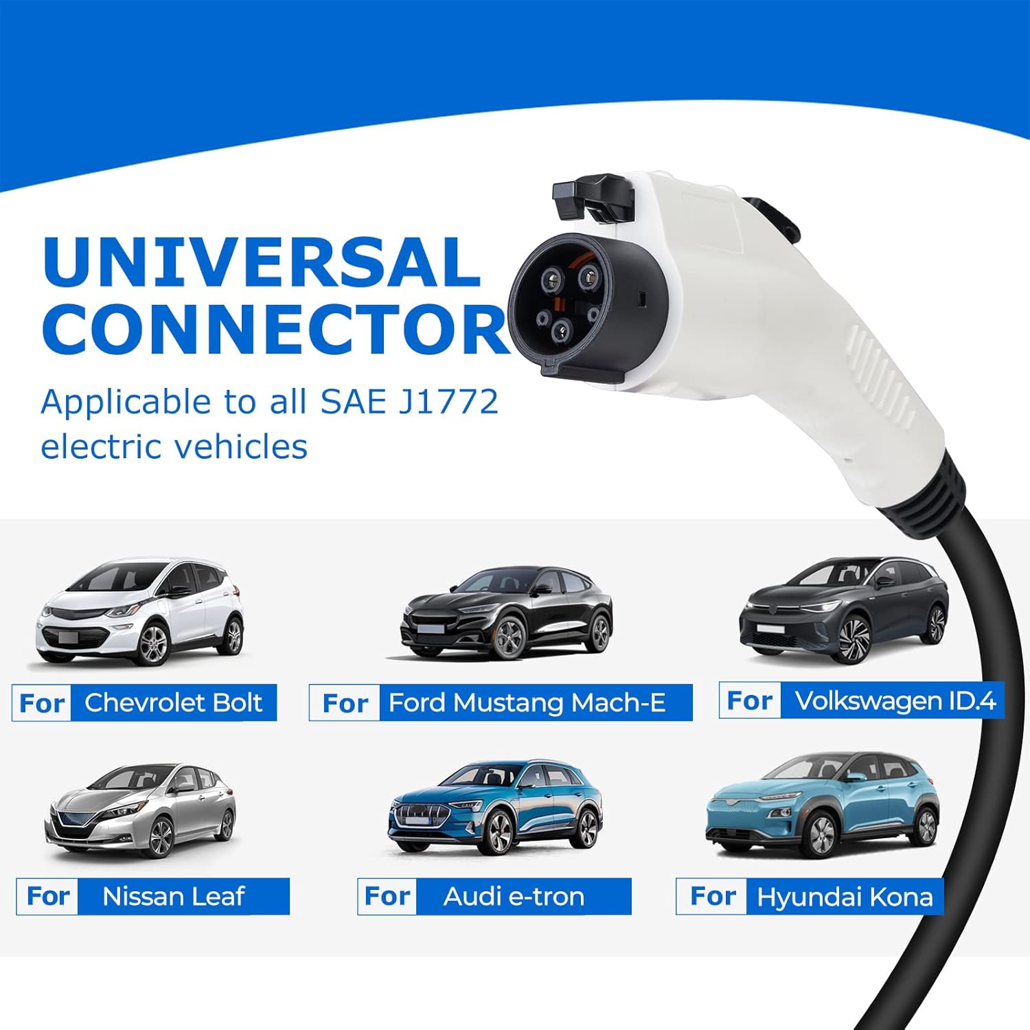 EV Charger 110V-240V 16Amp 25ft Cable Portable EVSE k7