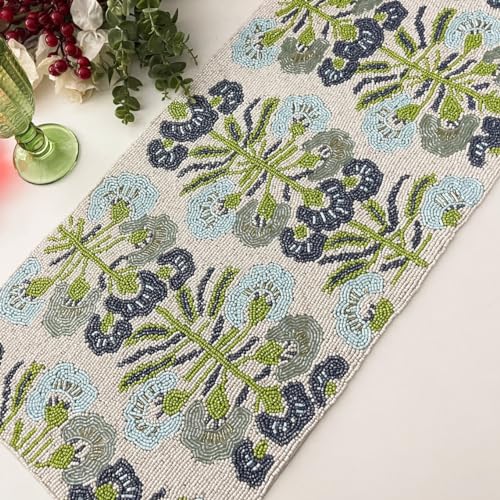 Beaded Table Runner 13x36 Multicolour H7q
