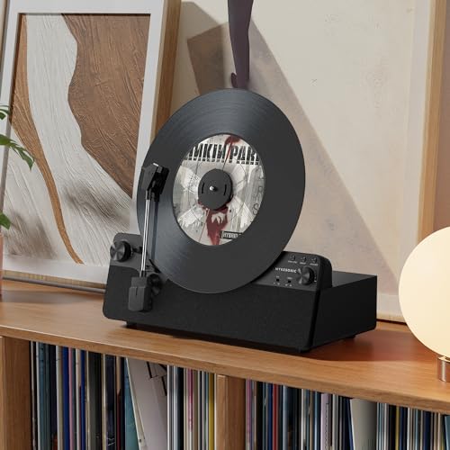 Vertical Automatic Bluetooth Turntable with Speakers A7