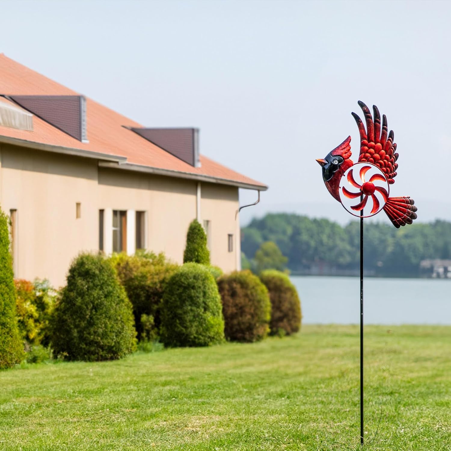 Metal Wind Spinner Outdoor Garden Decoration k7