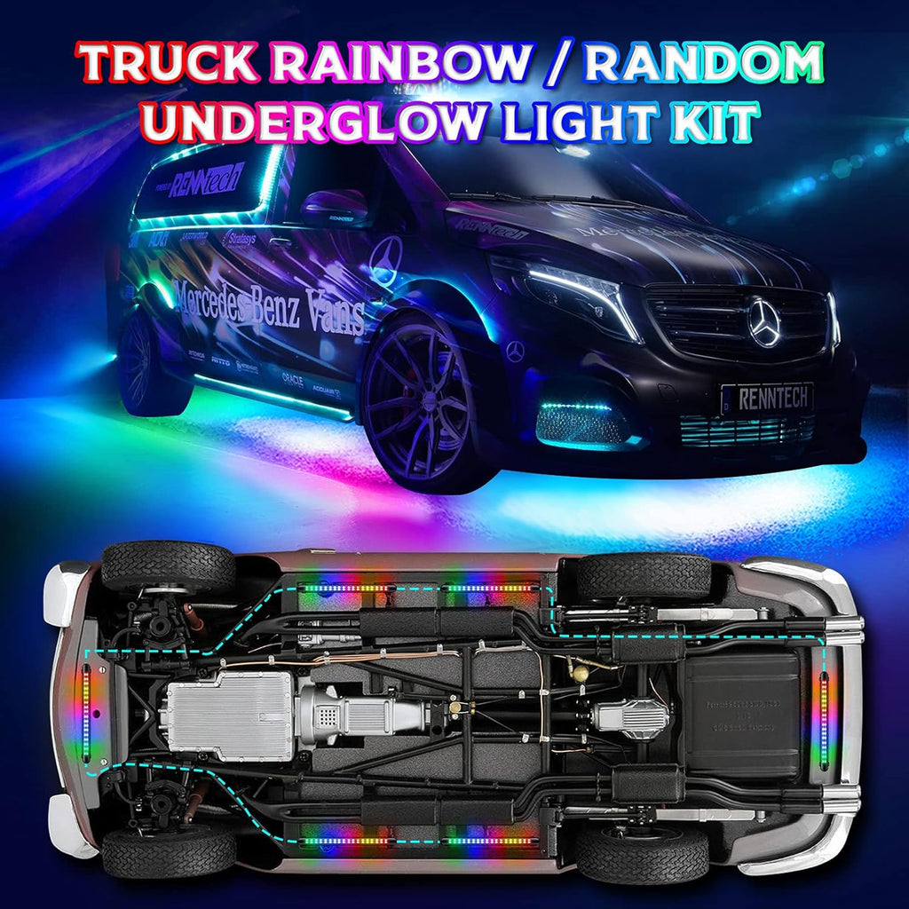 Car Underglow Lights 216-LEDs APP Control IP68 12V a7