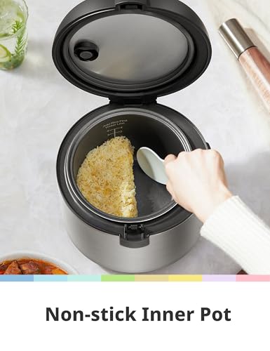 Compact Rice Cooker 6-in-1 Stainless Steel Multi Cooker 2QT A7