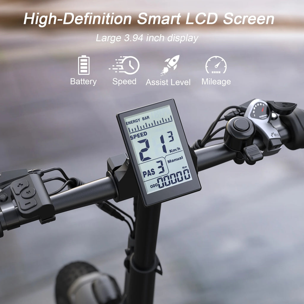 Folding Electric Bike 750W Fat Tire 48V 13Ah Full Suspension Ebike a7