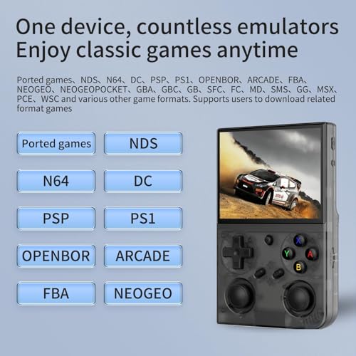 Retro Handheld Game Console 64G 4371 Games 3.5-Inch IPS Screen A7