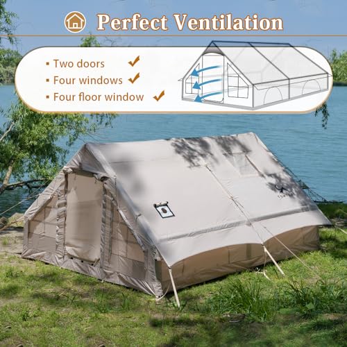 Inflatable Camping Tent 4 Season Waterproof Easy Setup a7