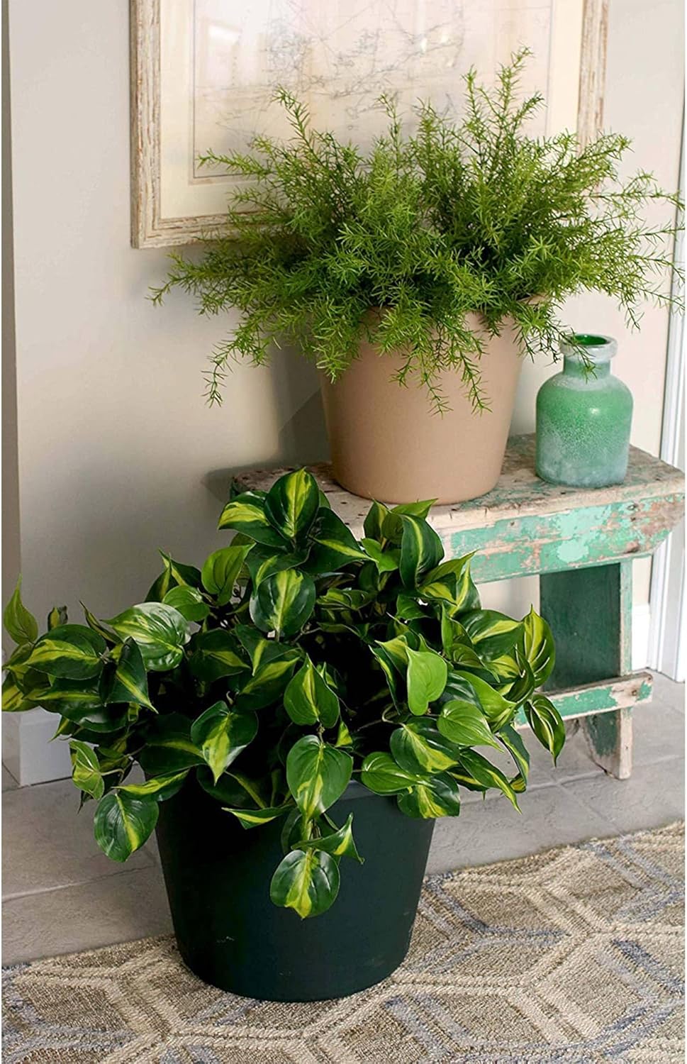 Plastic Flower Pot with Drainage Holes, 2 Pack 7k