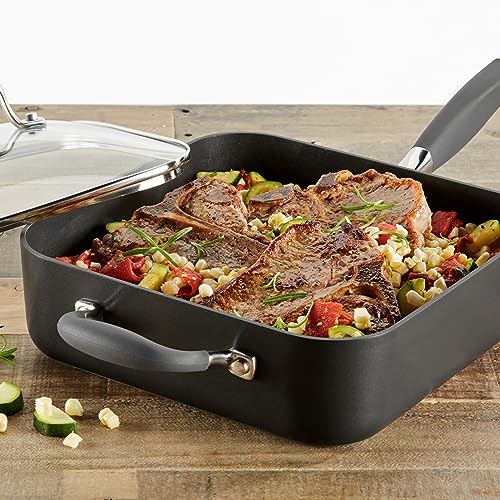 Nonstick Square Fry Pan 4 Quart Graphite Gray A7