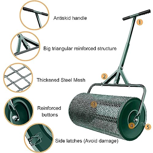 Garden Spreader with Metal Mesh Basket 24x17 Inch a7
