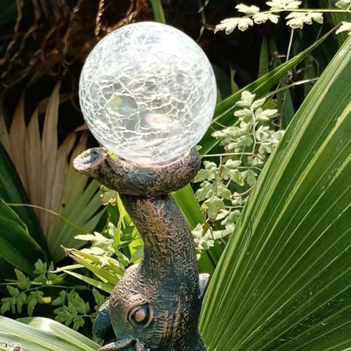 Elephant Statue Solar Garden Light Decor a7