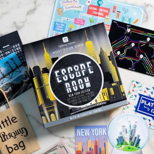 Talking Tables Host Your Own Escape Room Game New York Edition | Interactive Family Games Night | Solve Puzzles and Find Clues to Escape in time | 2-6 Players | Ages 16+ | Moderate Difficulty Level