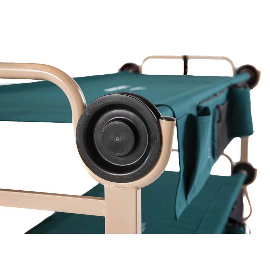 Large Double Cot with Storage Organizers, Green k7