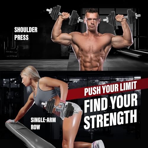 Adjustable Dumbbell Set with Weight Plates 4x